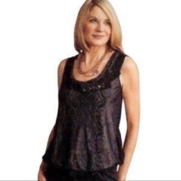 CAbi Tops - CAbi Illusion Style 155 Layered Tank Black Size M